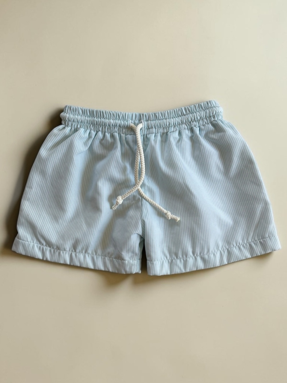 SUGAR  DUMPLIN KIDS EUC  Preppy Aqua Blue Striped  Lined Swim Trunks